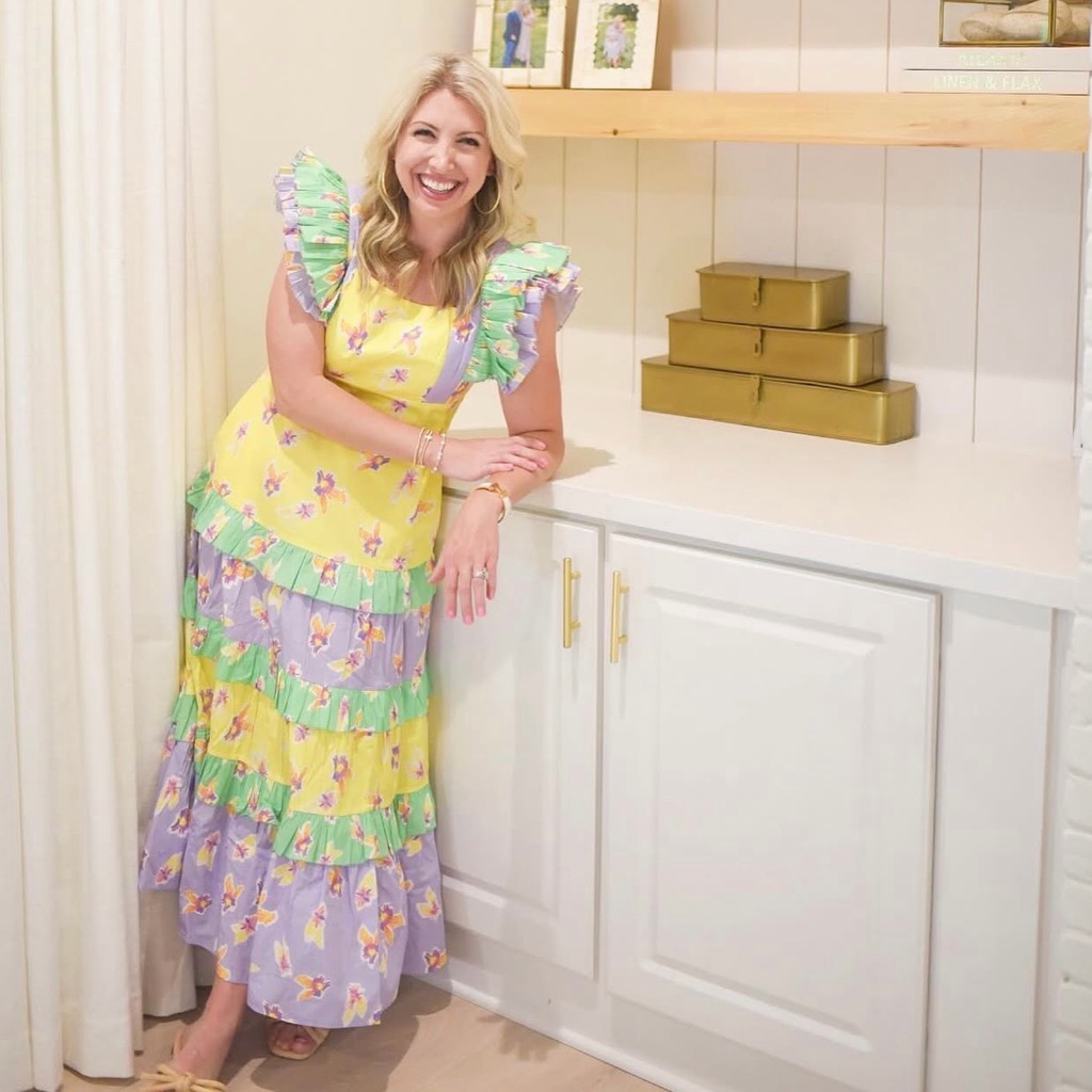Alivia Yellow And Purple Ruffle Dress
